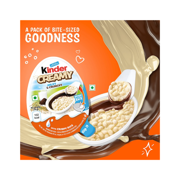 Kinder Creamy - Milky & Crunchy, con riso soffiato - 19gr