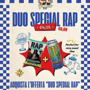 Offerta Duo Special Rap: Monster Aussie 500ml + Rap Snacks Migos - Panna Acida 71gr