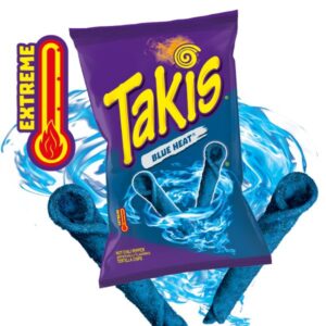 Takis Blue Heat – Chips roll piccanti color fuoco - 90 gr