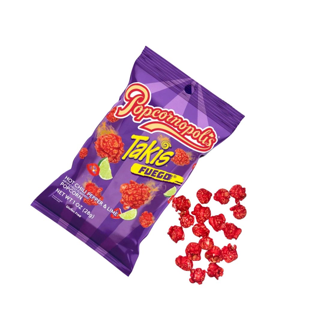 Popcornopolis Takis Fuego Popcorn 28gr – Hot Chili Pepper & Lime