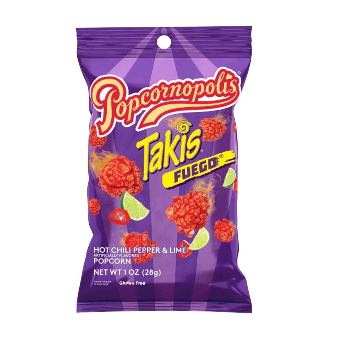 Popcornopolis Takis Fuego Popcorn 28gr – Hot Chili Pepper & Lime