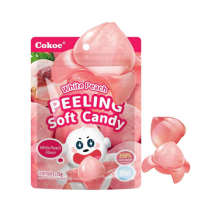 Cokoc Peelable Gummies White Peach 75g – Caramelle Gommose da Sbucciare gusto Pesca - 60gr