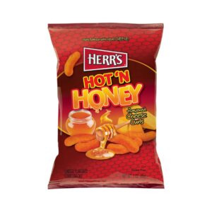Herr's Hot 'N Honey Cheese Curls | Patatine Americane al Formaggio, Miele e Peperoncino - 28gr